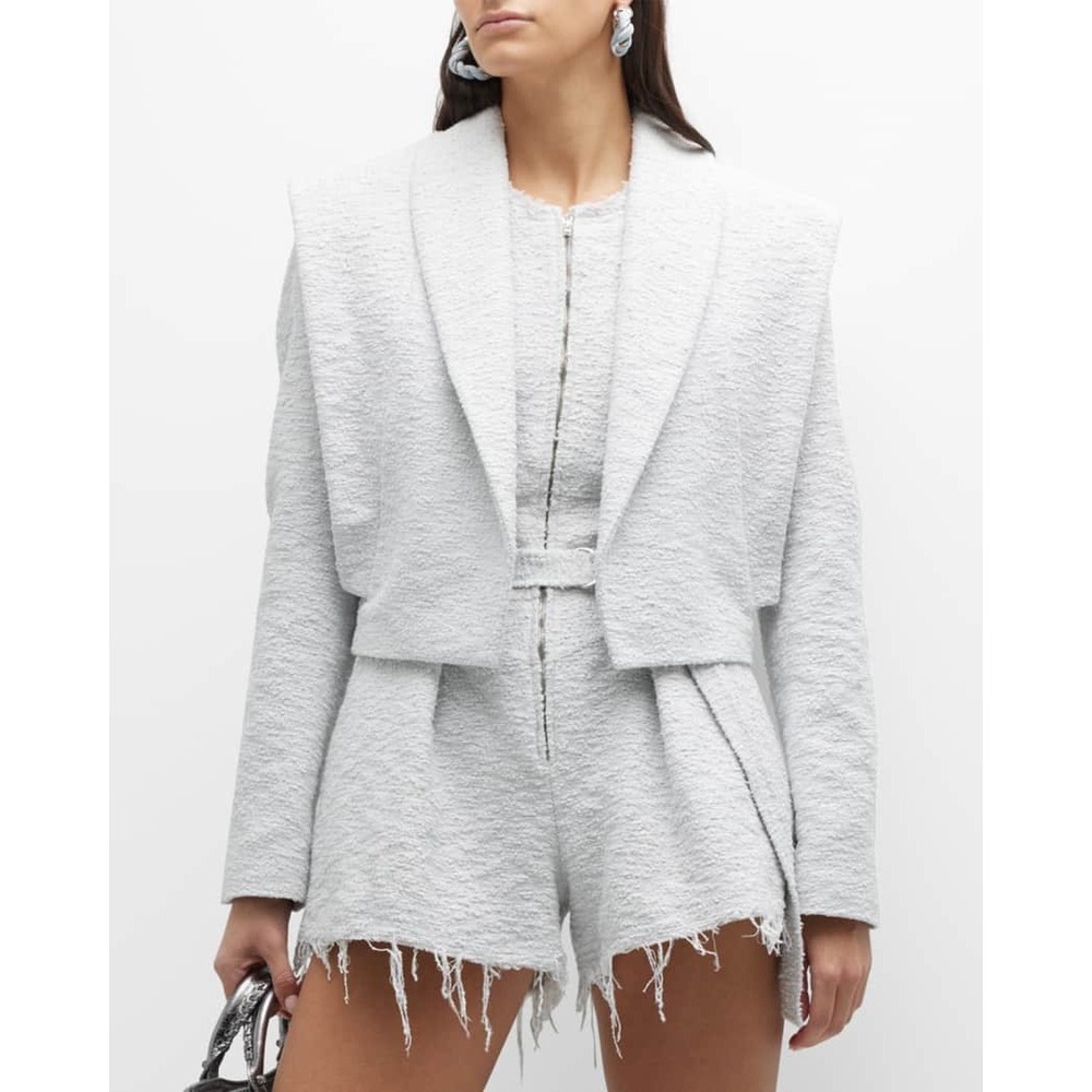 NWT Oceana Cropped Open Front Structured Jacket / Size 10 - Picture 2 of 8